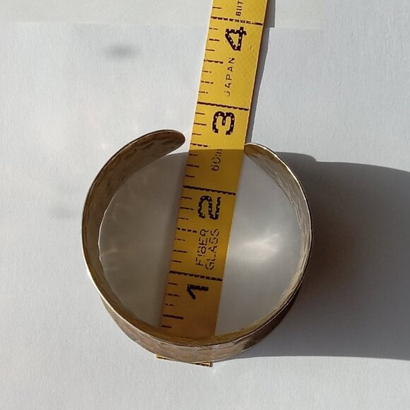 Vintage Gold Tone Bangle Bracelet Cuff Bracelet - Picture 12 of 14